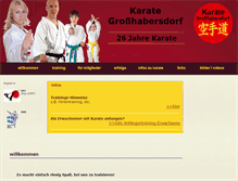 Tablet Screenshot of karate-grosshabersdorf.de